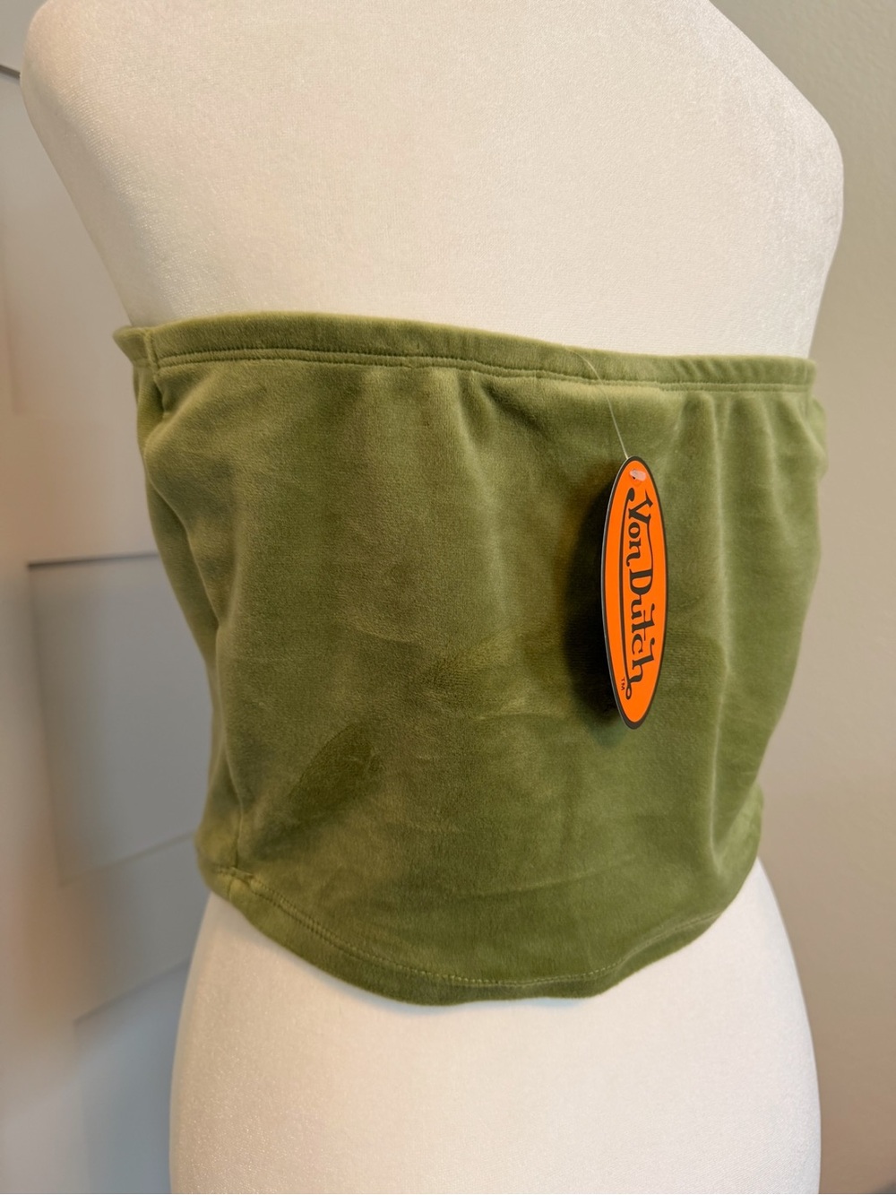 Von Dutch Velour Tube Top Y2K - Picture 4 of 5